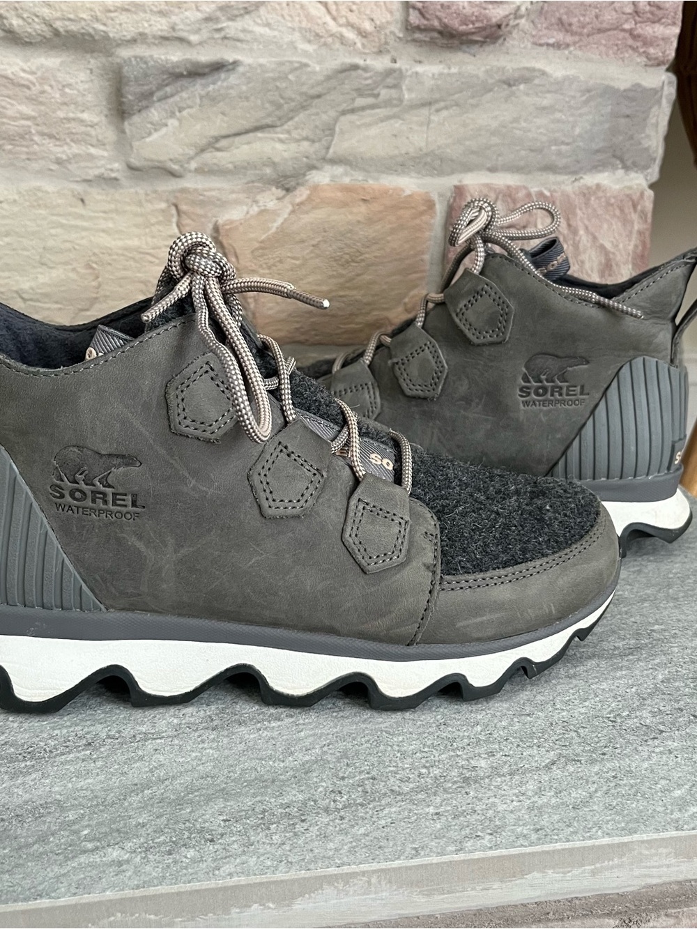 Sorel women’s Dark Gray Waterproof Hiking Boots